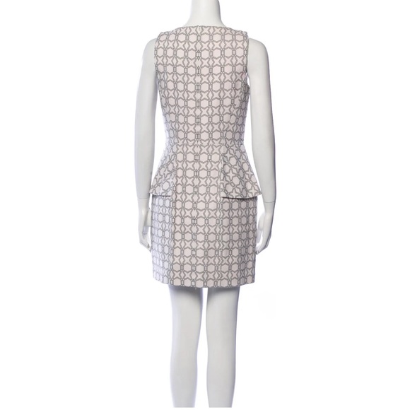 Tibi White Geometric Sleeveless Dress size 0 - Picture 3 of 11